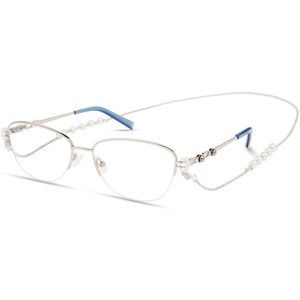 New Radiance by Viva VV-8023 010 Shiny Light Nickeltin Eyeglasses 53/16/140